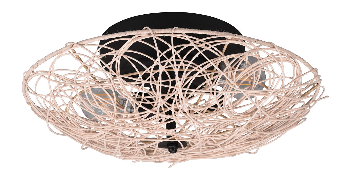 Applique da Interno Attacco E27 in Tessuto Naturale