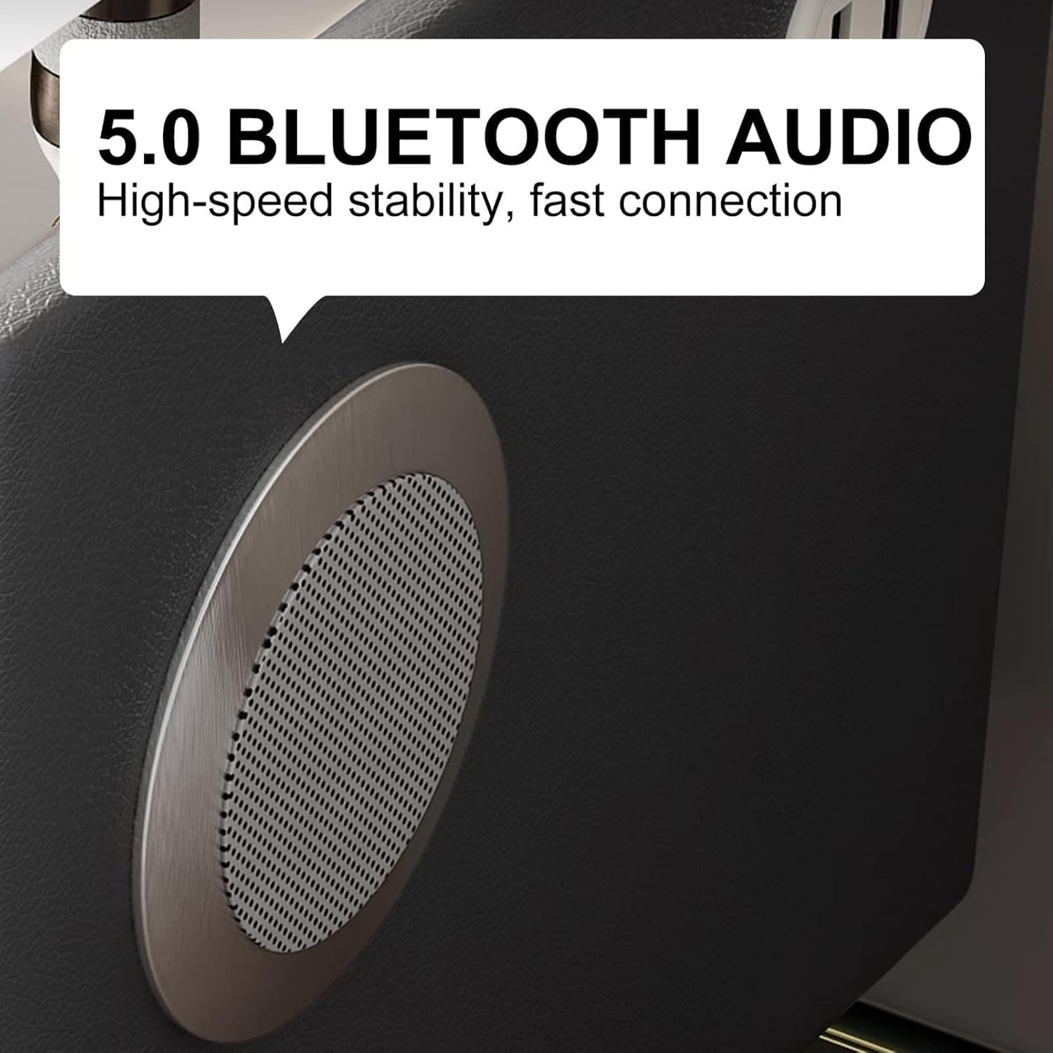 Comodino Intelligente con Ricarica Wireless e USB, Altoparlante Bluetooth, Comodino LED Multifunzionale con 3 Colori Oscurabili per Camera da Letto Bianco