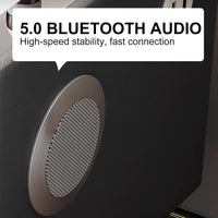 Comodino Intelligente con Ricarica Wireless e USB, Altoparlante Bluetooth, Comodino LED Multifunzionale con 3 Colori Oscurabili per Camera da Letto Bianco