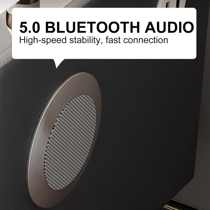 Comodino Intelligente con Ricarica Wireless e USB, Altoparlante Bluetooth, Comodino LED Multifunzionale con 3 Colori Oscurabili per Camera da Letto Bianco