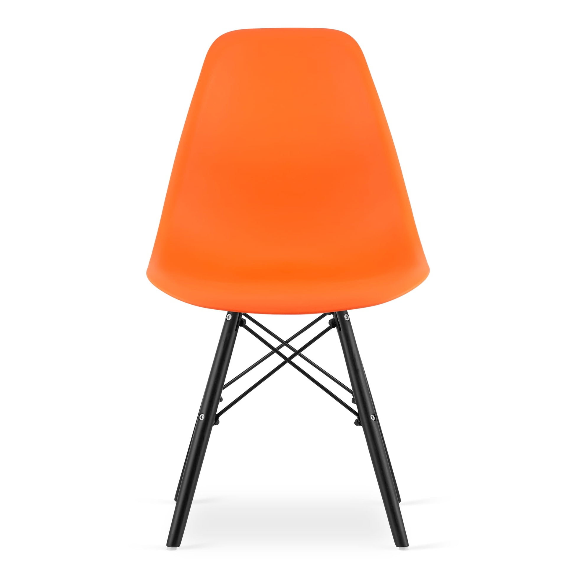 Sedia ergonomica Valora OSAKA con gambe arancioni e nere per soggiorno x2
