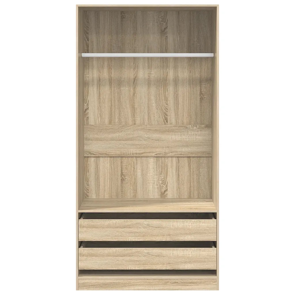 Armadio Rovere Sonoma 100x50x200 cm in Legno Multistrato 800606