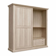 Armadio classico 2 porte scorrevoli legno grezzo 275x66x254 (2166) - Mobili 2G