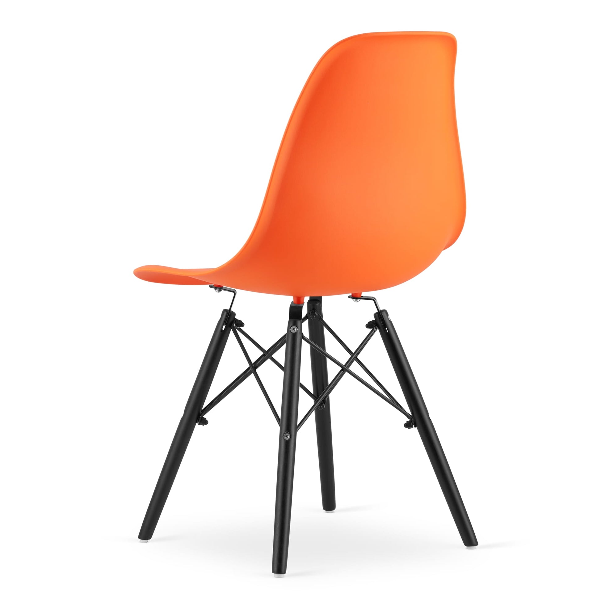 Sedia ergonomica Valora OSAKA con gambe arancioni e nere per soggiorno x2
