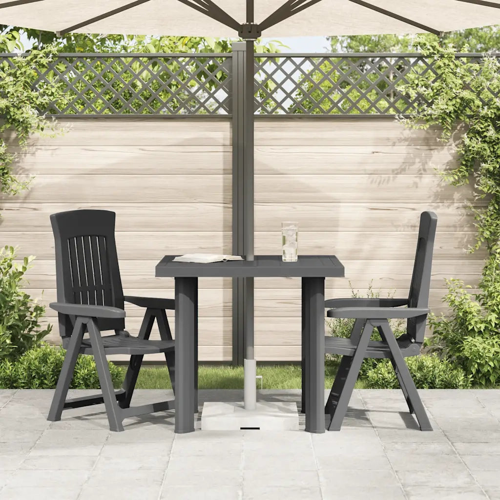 Tavolo da Giardino Antracite 80x75x72 cm in Plastica cod mxl 34457