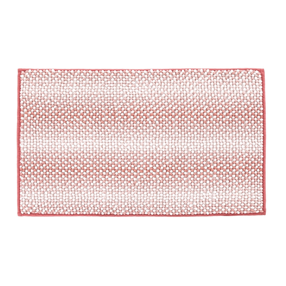 Tappeto bagno in ciniglia rosa super soft 50x80 cm con retro antiscivolo Marea
