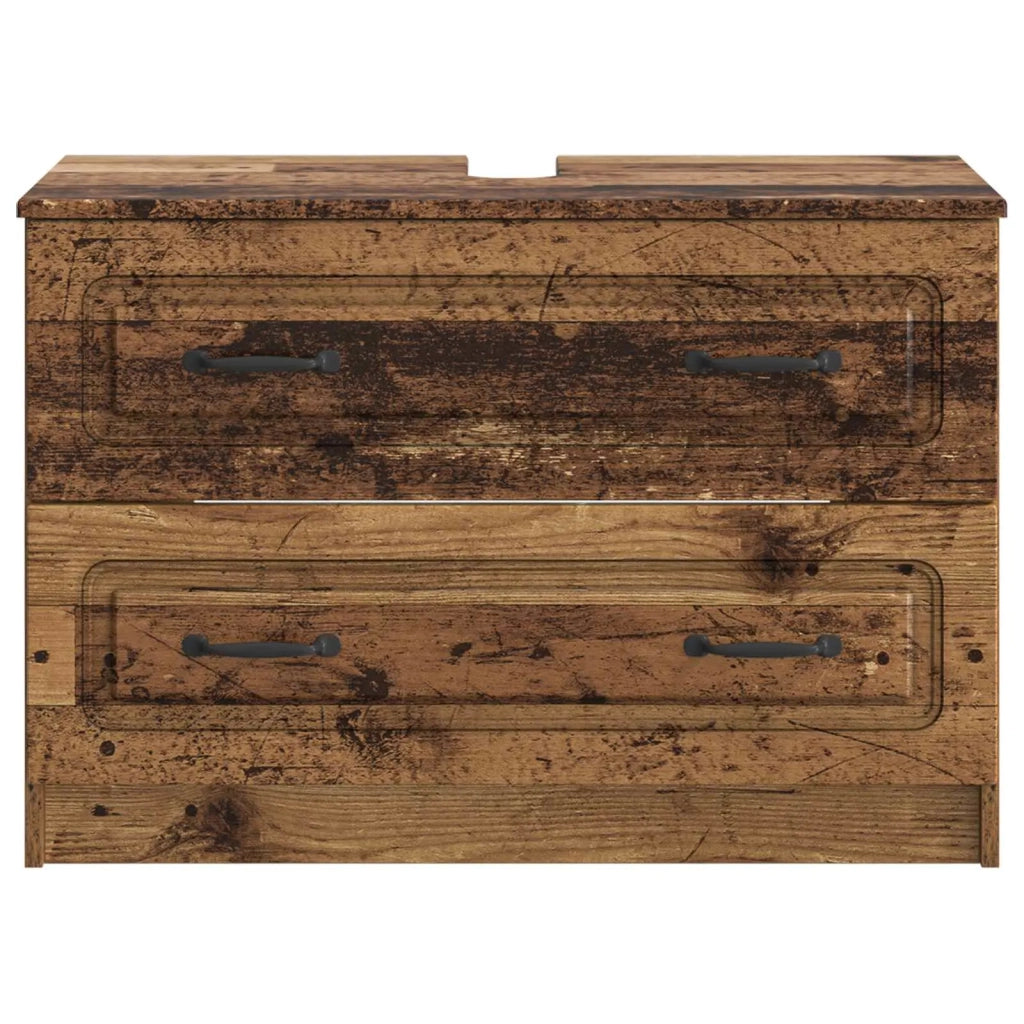 Armadio per Lavabo da Bagno UTRECHT Legno antico 897683