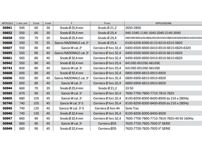 Braccio 3 punto idraulico Cermag per trattori JOHN DEERE lunghezza 545-740 mm - 50695