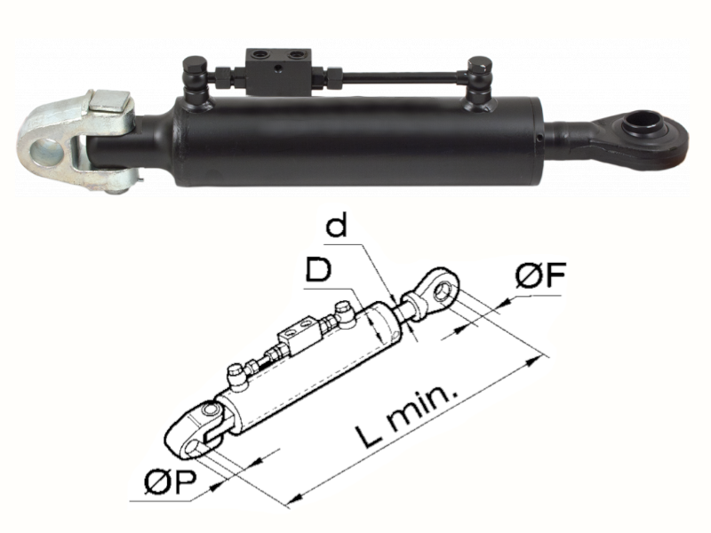 Braccio 3 punto idraulico Cermag per trattori JOHN DEERE lunghezza 545-740 mm - 50946