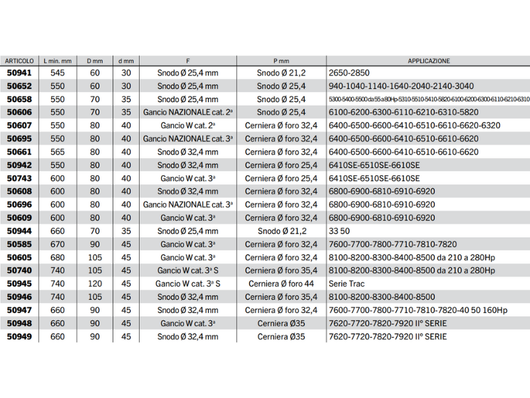 Braccio 3 punto idraulico Cermag per trattori JOHN DEERE lunghezza 545-740 mm - 50949