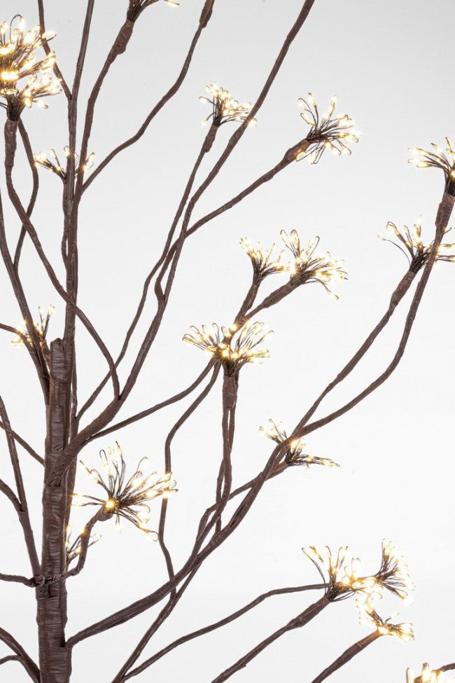 Albero di Natale artificiale marrone 600 microLED classico