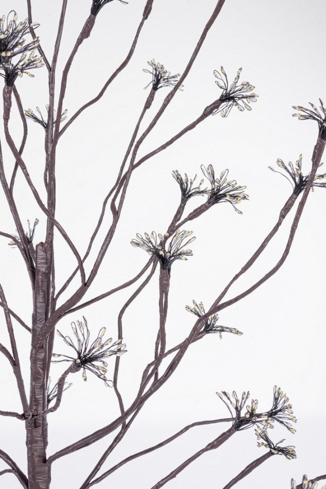 Albero di Natale artificiale marrone 600 microLED classico