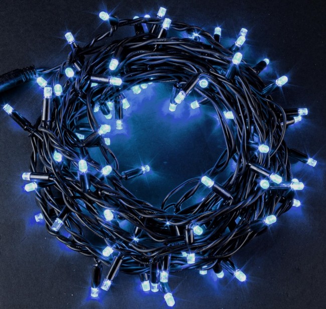 100 luci LED esterne blu con controller