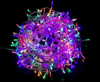 Catena di luci 180 LED multicolore filo trasparente interno-esterno