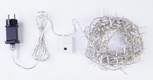 Catena di luci 180 LED multicolore filo trasparente interno-esterno