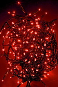 180 LED rosso 5 mm filo verde IP44