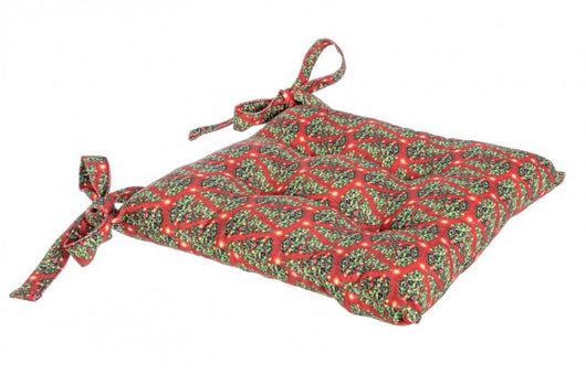 Copriseduta Christmas Tree rosso 40x40 cm