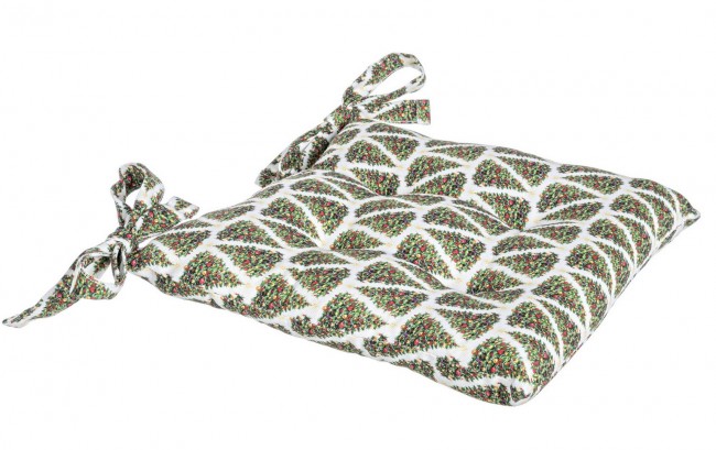 Copriseduta Christmas Tree bianco 40x40 cm