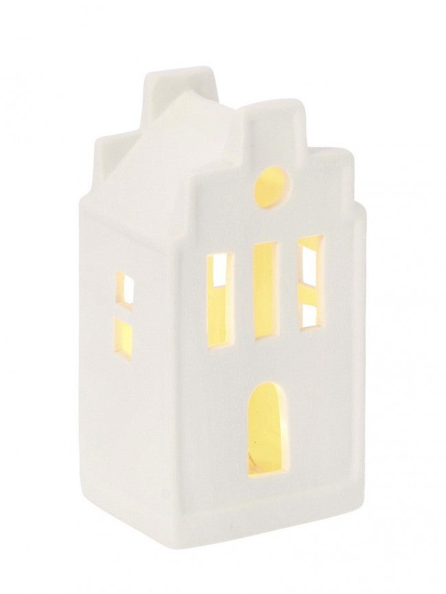 Casa decorativa Janis bianca con LED H69
