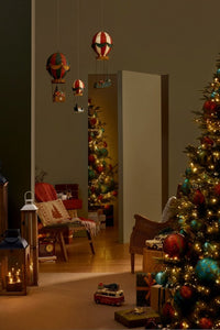 Decorazione natalizia Noelle mongolfiera con regali