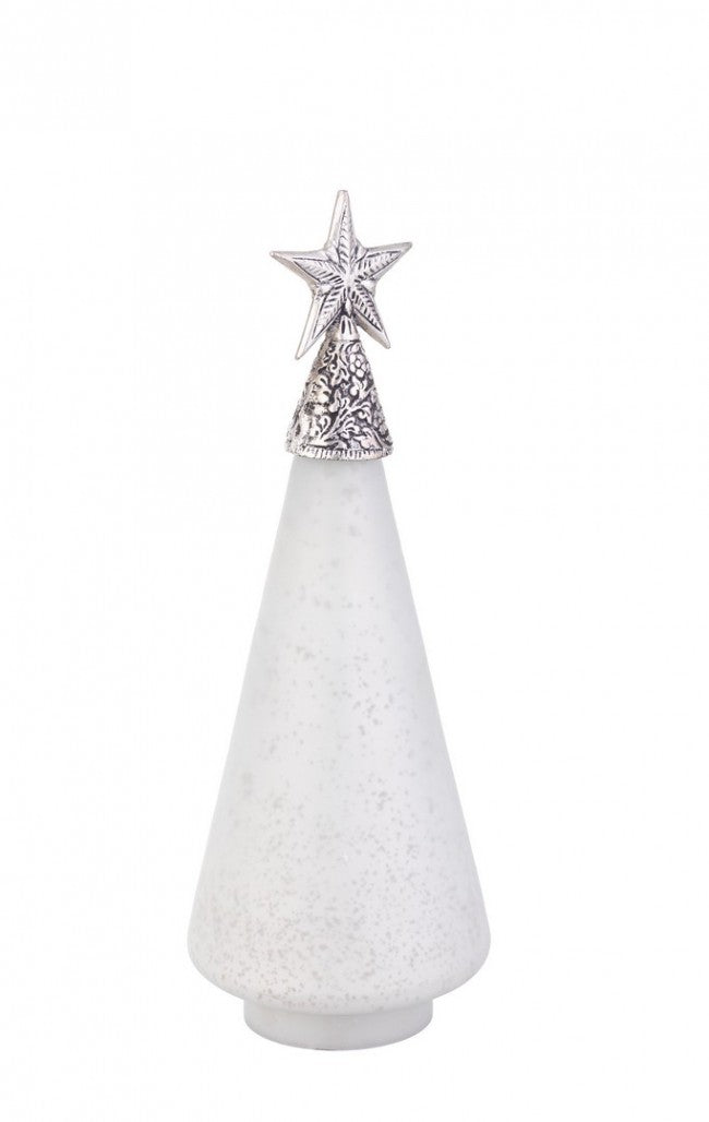 Pino vetro Glow bianco opaco con stella H34