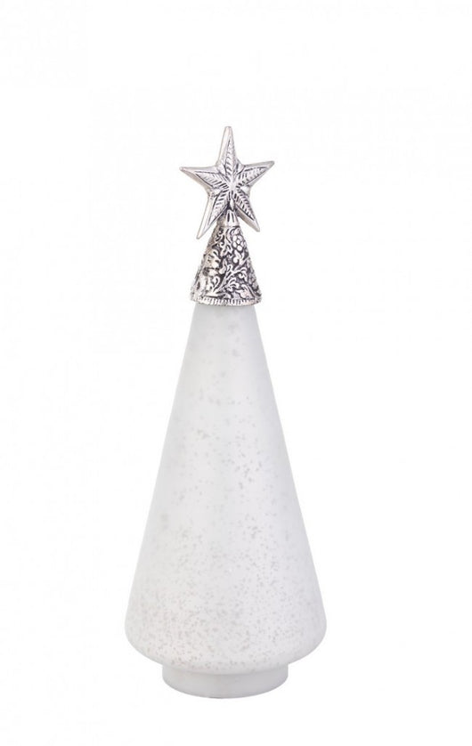 Pino vetro Glow bianco opaco con stella H34