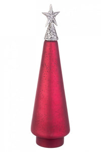 Pino vetro Glow rosso opaco con stella H44