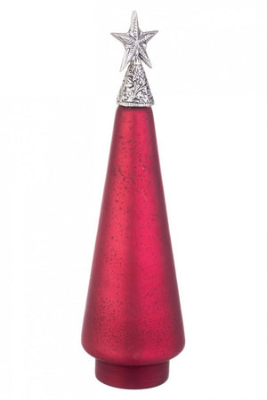 Pino vetro Glow rosso opaco con stella H44