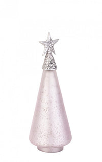 Pino vetro Glow rosa opaco con stella H34