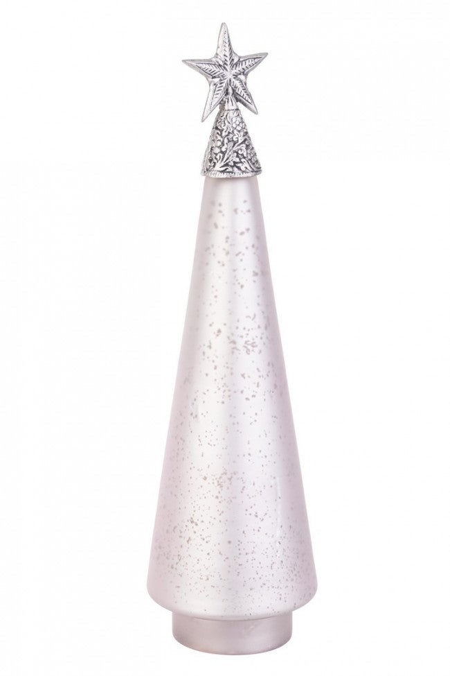 Pino vetro Glow rosa opaco con stella H44