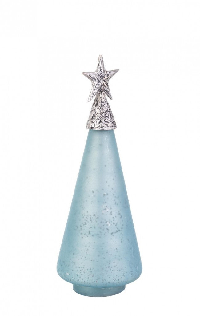 Pino vetro Glow azzurro opaco con stella H34