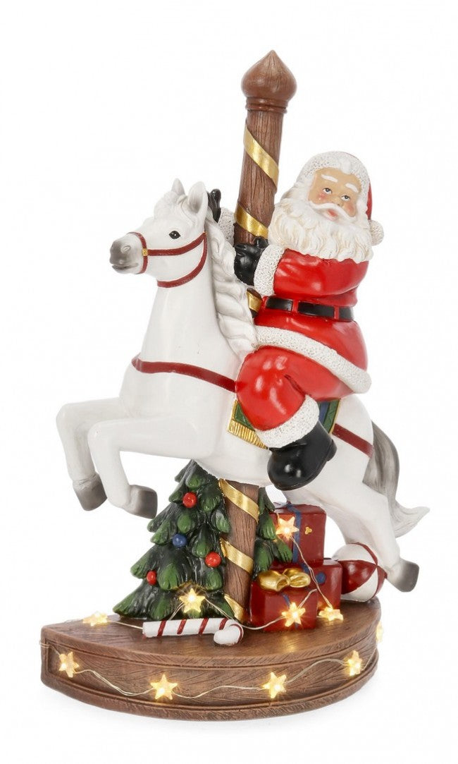 Decorazione Babbo Adley con cavallo H15