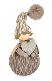 Bambina Aksel in piedi marrone con cuore H20