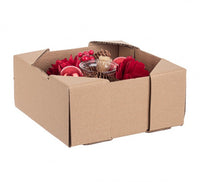 Portacandela 1 pezzo Alissa rosso-naturale