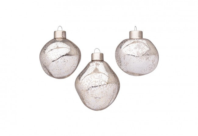 Confezione da 6 pendagli vetro Organic argento D60 assortiti