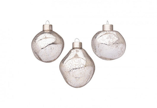 Confezione da 6 pendagli vetro Organic argento D60 assortiti