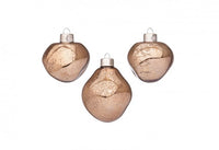 Confezione da 6 pendagli vetro Organic marrone D60 assortiti