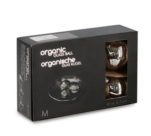 Confezione da 6 pendagli vetro Organic argento D60 assortiti