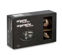 Confezione da 6 pendagli vetro Organic marrone D60 assortiti