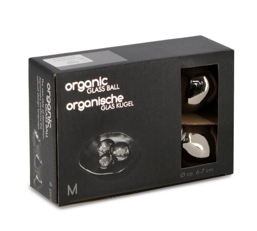 Confezione da 6 pendagli vetro Organic verde luminoso D60 assortiti