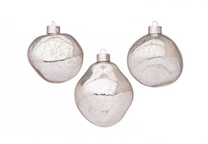 Confezione da 3 pendagli vetro Organic argento D80 assortiti