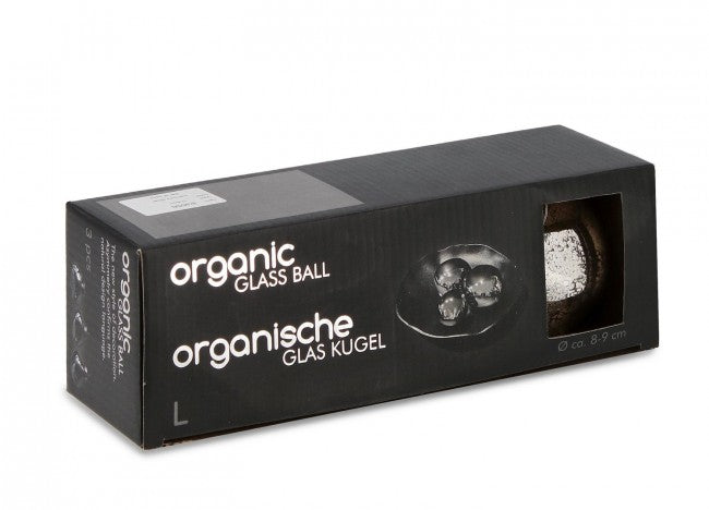 Confezione da 3 pendagli vetro Organic argento D80 assortiti