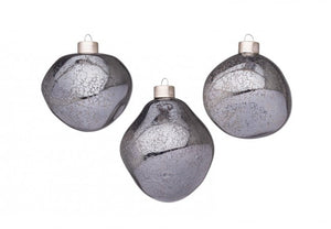 Confezione da 3 pendagli vetro Organic grigio D80 assortiti