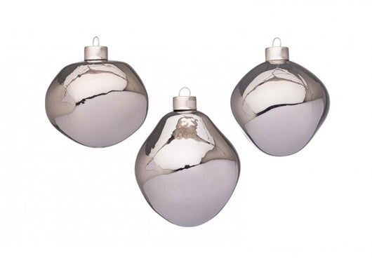 Confezione da 3 pendagli vetro Organic argento D100 assortiti