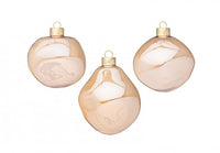 Confezione da 3 pendagli vetro Organic champagne D80 assortiti