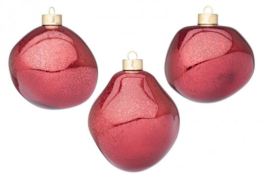 Confezione da 3 pendagli vetro Organic verde luminoso D100 assortiti