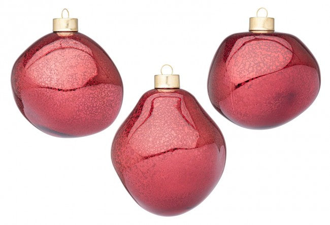 Confezione da 3 pendagli vetro Organic verde luminoso D100 assortiti