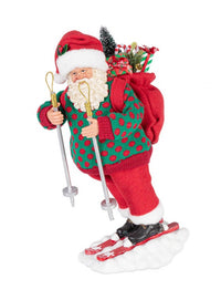 Babbo Natale George in piedi rosso con sfere