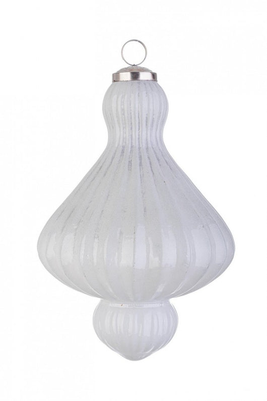 Pendaglio vetro Gloss trottola bianco opaco