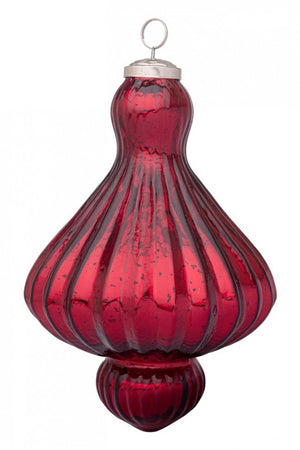 Pendaglio vetro Gloss trottola rosso champagne lucido